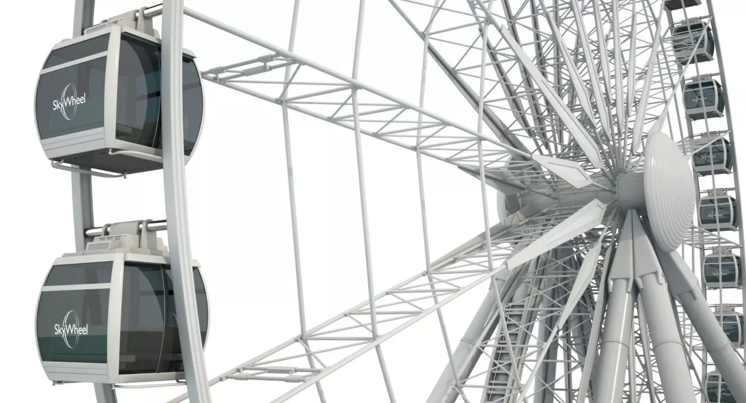 Sky Ferris Wheel Maya 3D model_0