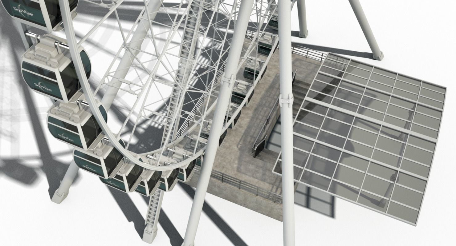Sky Ferris Wheel Maya 3D model_13