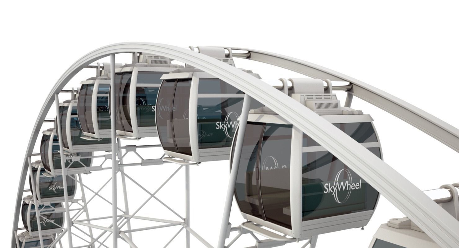 Sky Ferris Wheel Maya 3D model_10