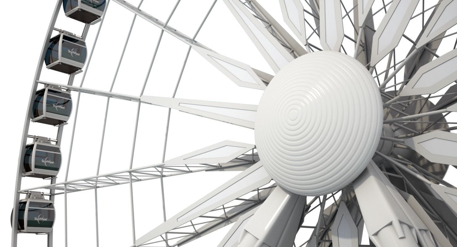 Sky Ferris Wheel Maya 3D model_4