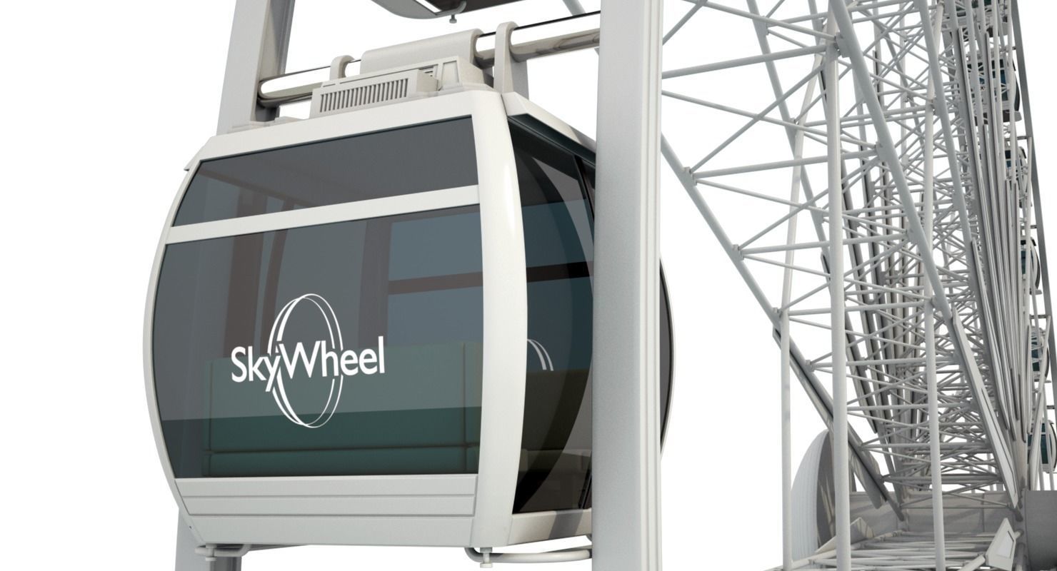 Sky Ferris Wheel Maya 3D model_11