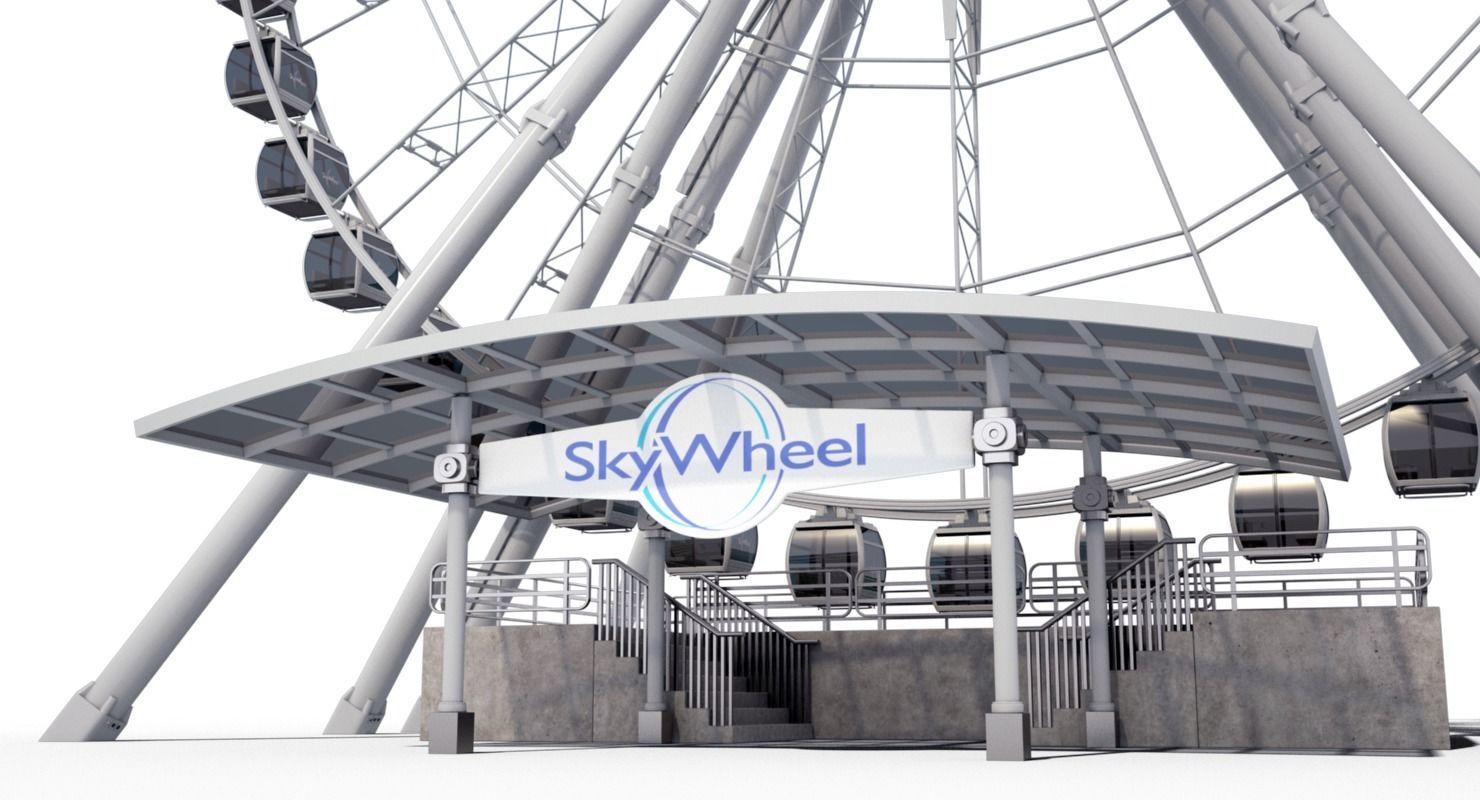 Sky Ferris Wheel Maya 3D model_6