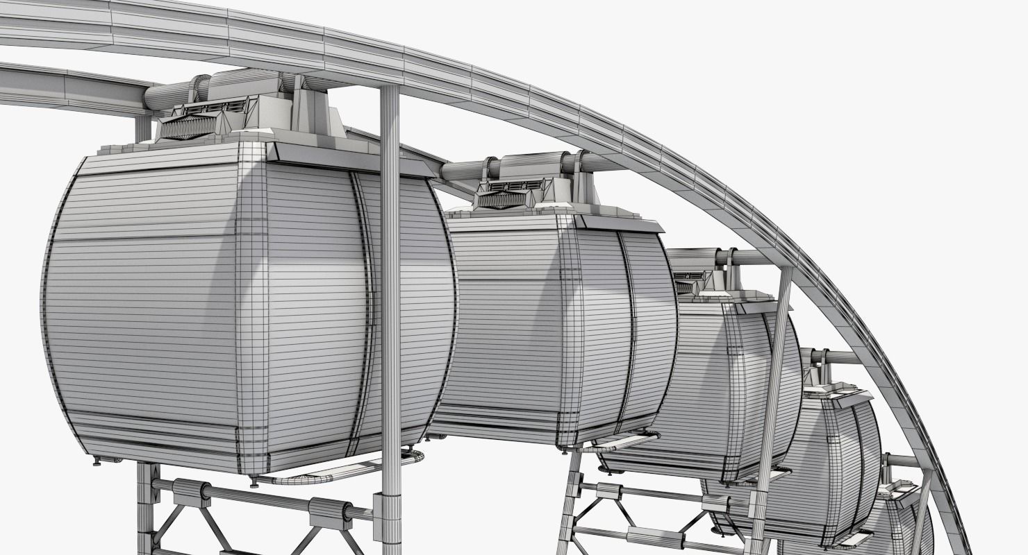 Sky Ferris Wheel Maya 3D model_21