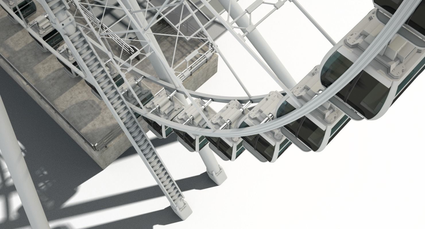 Sky Ferris Wheel Maya 3D model_14