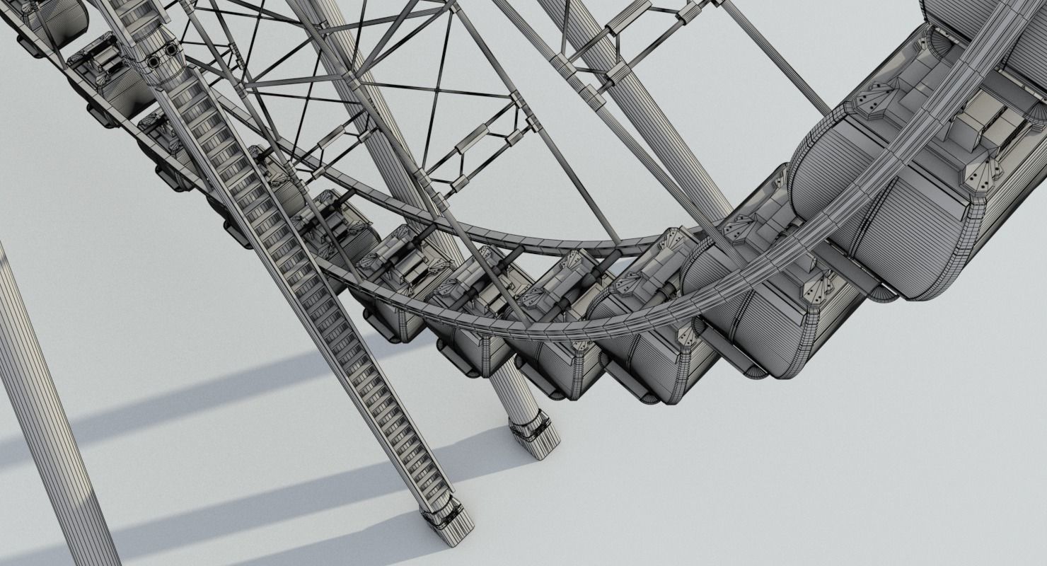 Sky Ferris Wheel Maya 3D model_26