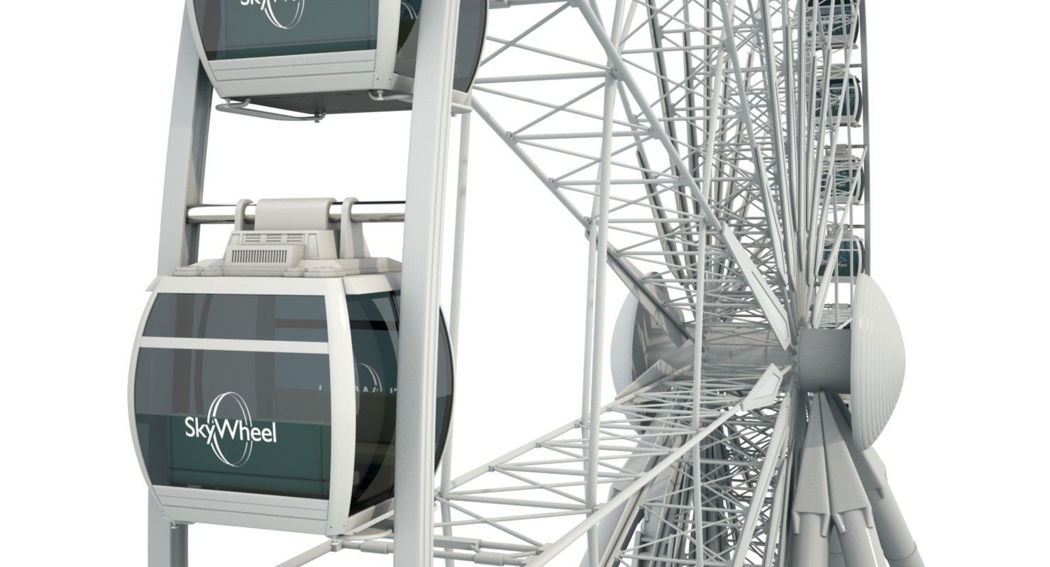Sky Ferris Wheel Maya 3D model_5