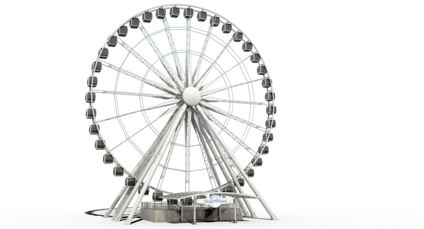 Sky Ferris Wheel Maya 3D model_1