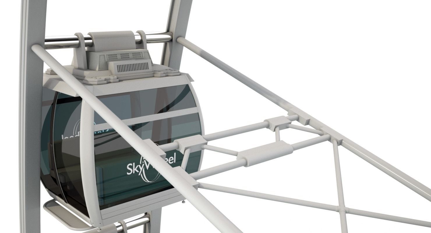 Sky Ferris Wheel Maya 3D model_12