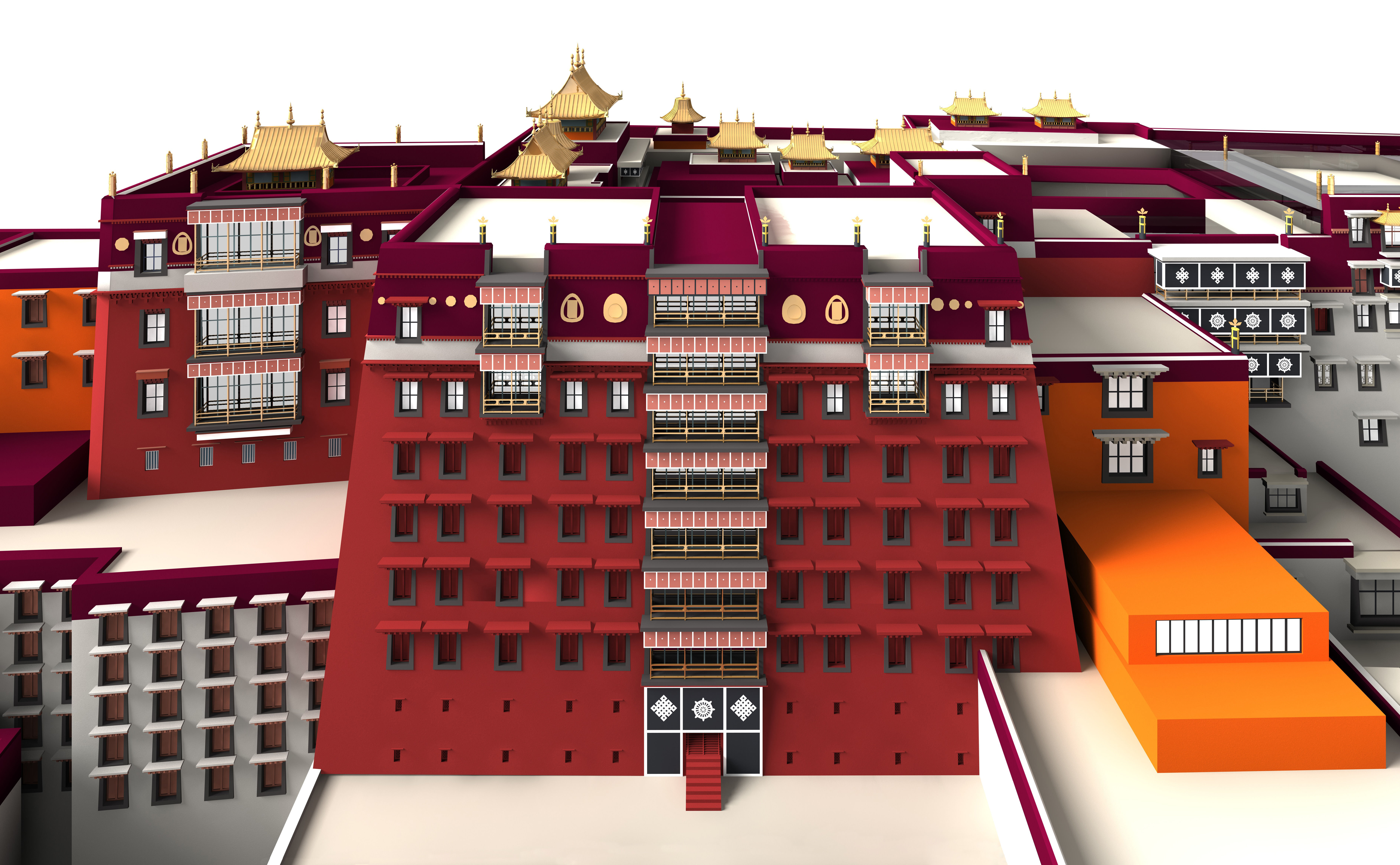 Potala Palace Lahsa 3D model_13