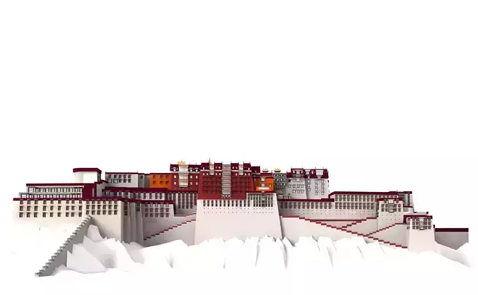 Potala Palace Lahsa 3D model