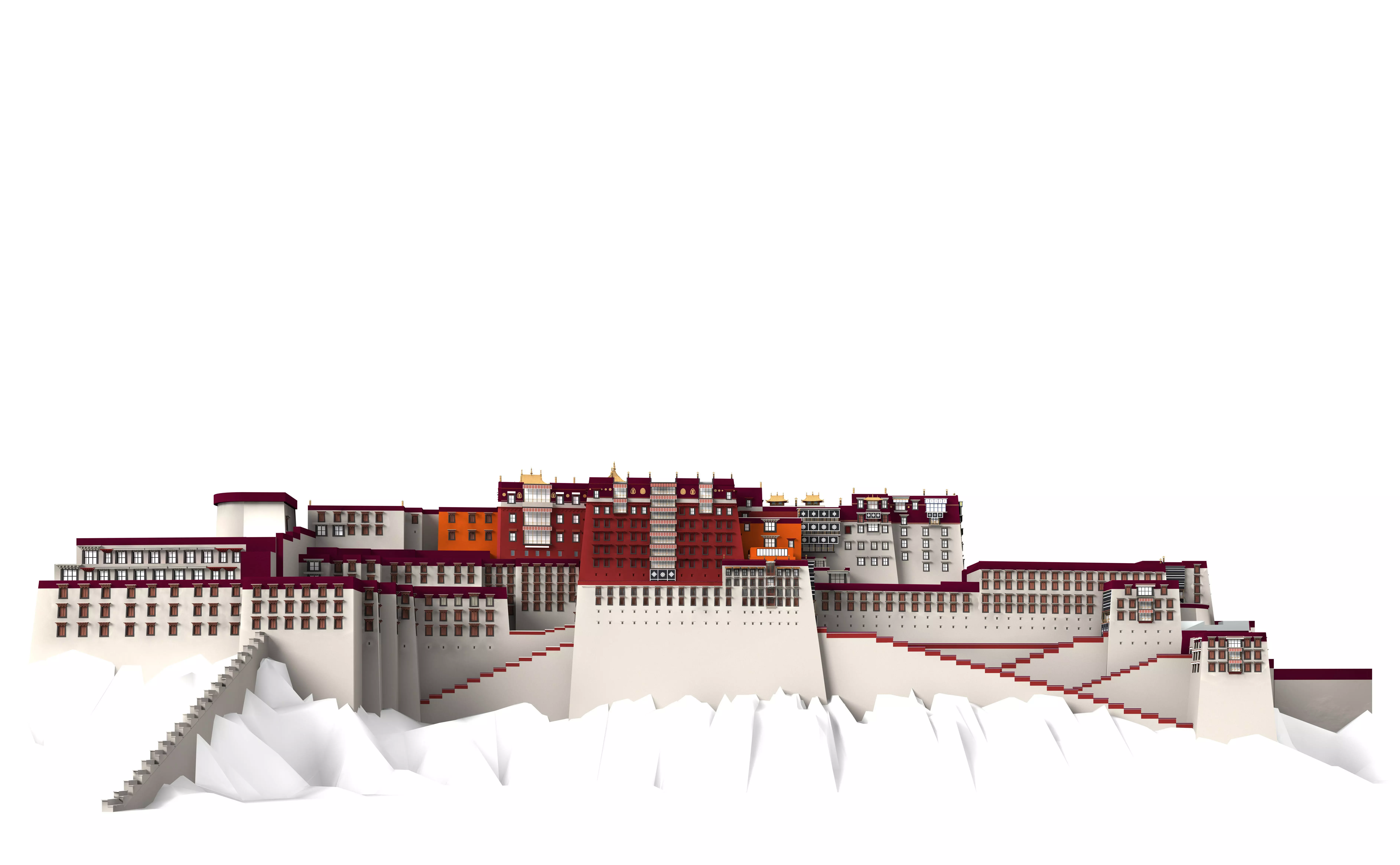 Potala Palace Lahsa 3D model_0