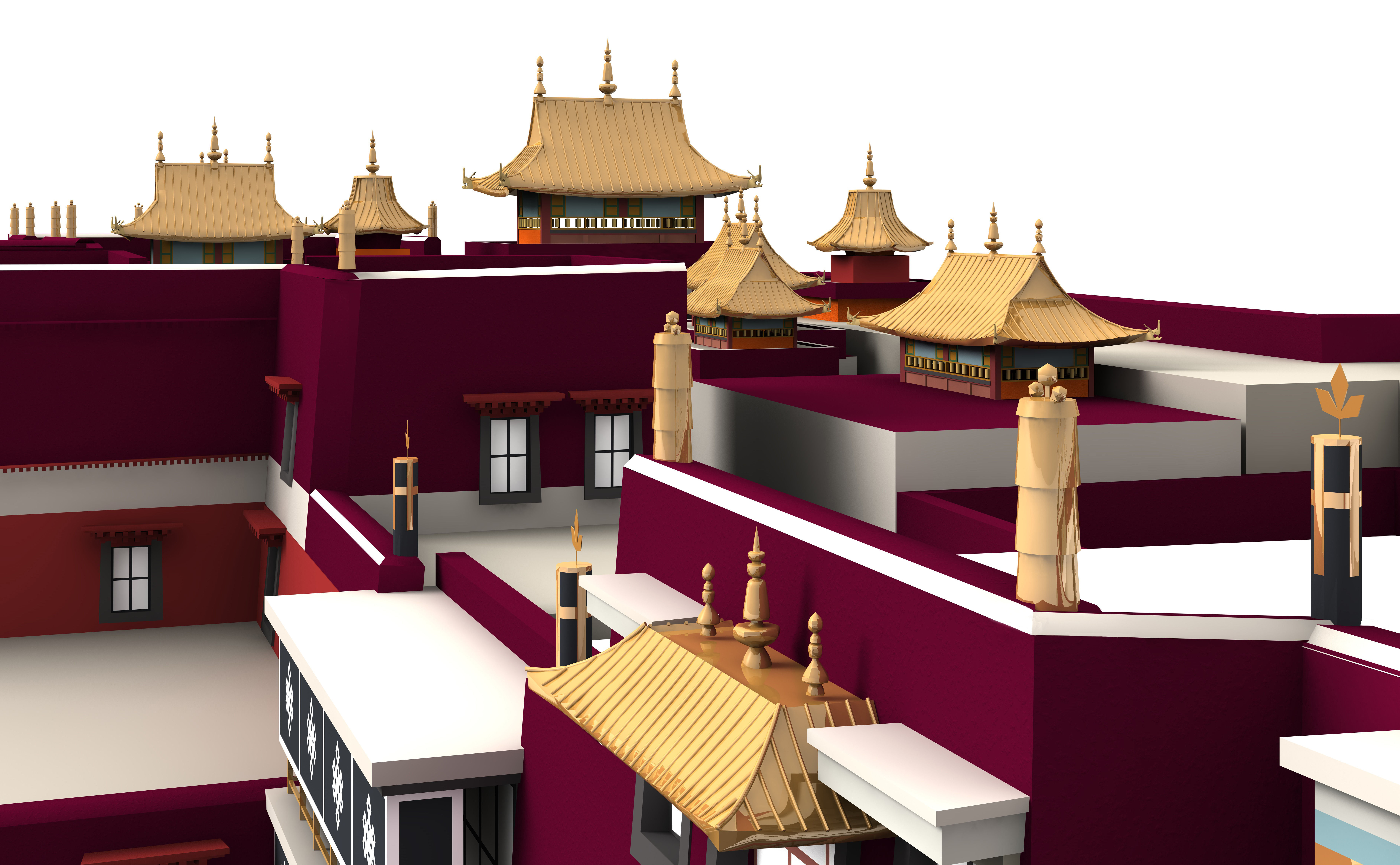 Potala Palace Lahsa 3D model_8