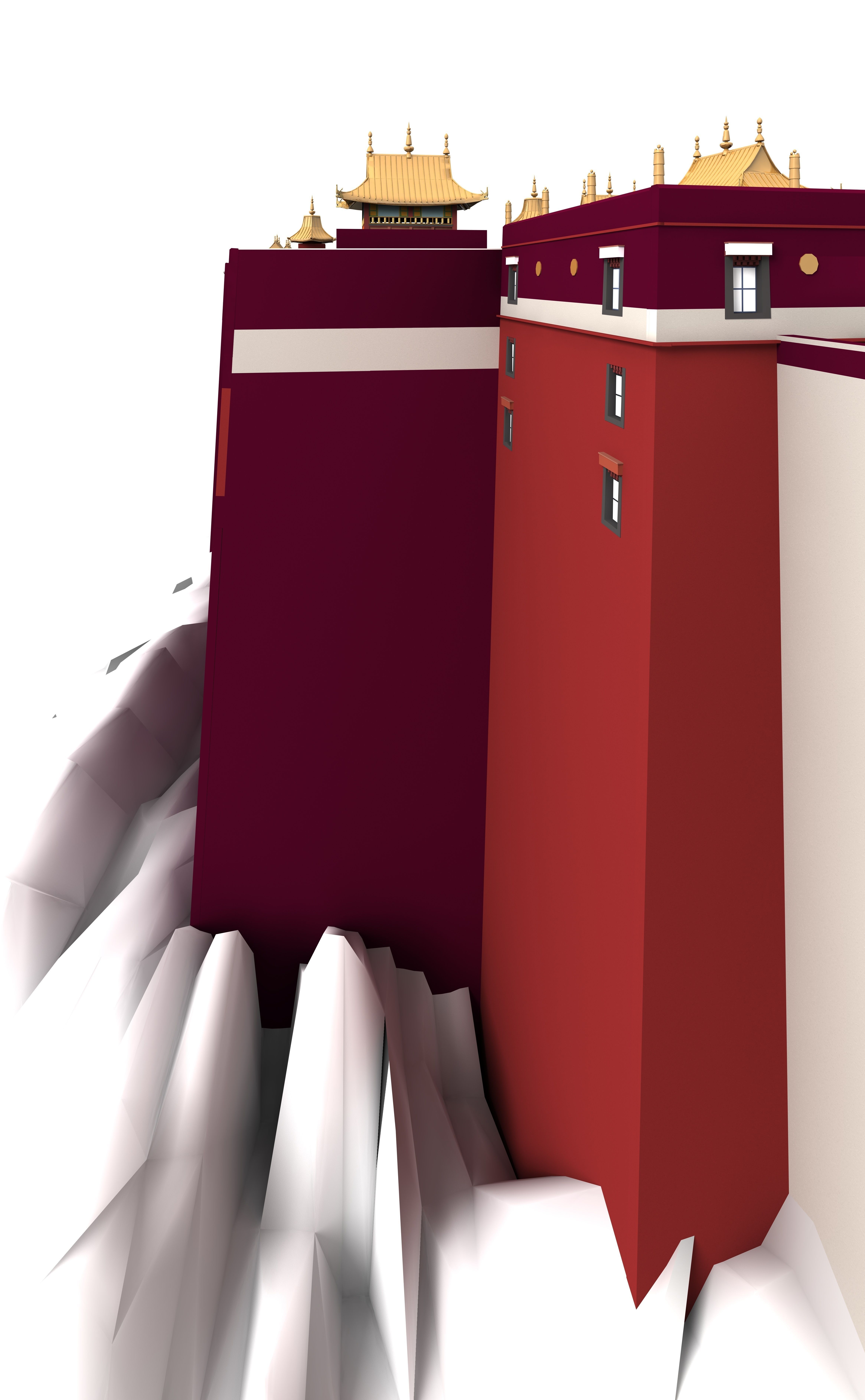 Potala Palace Lahsa 3D model_10