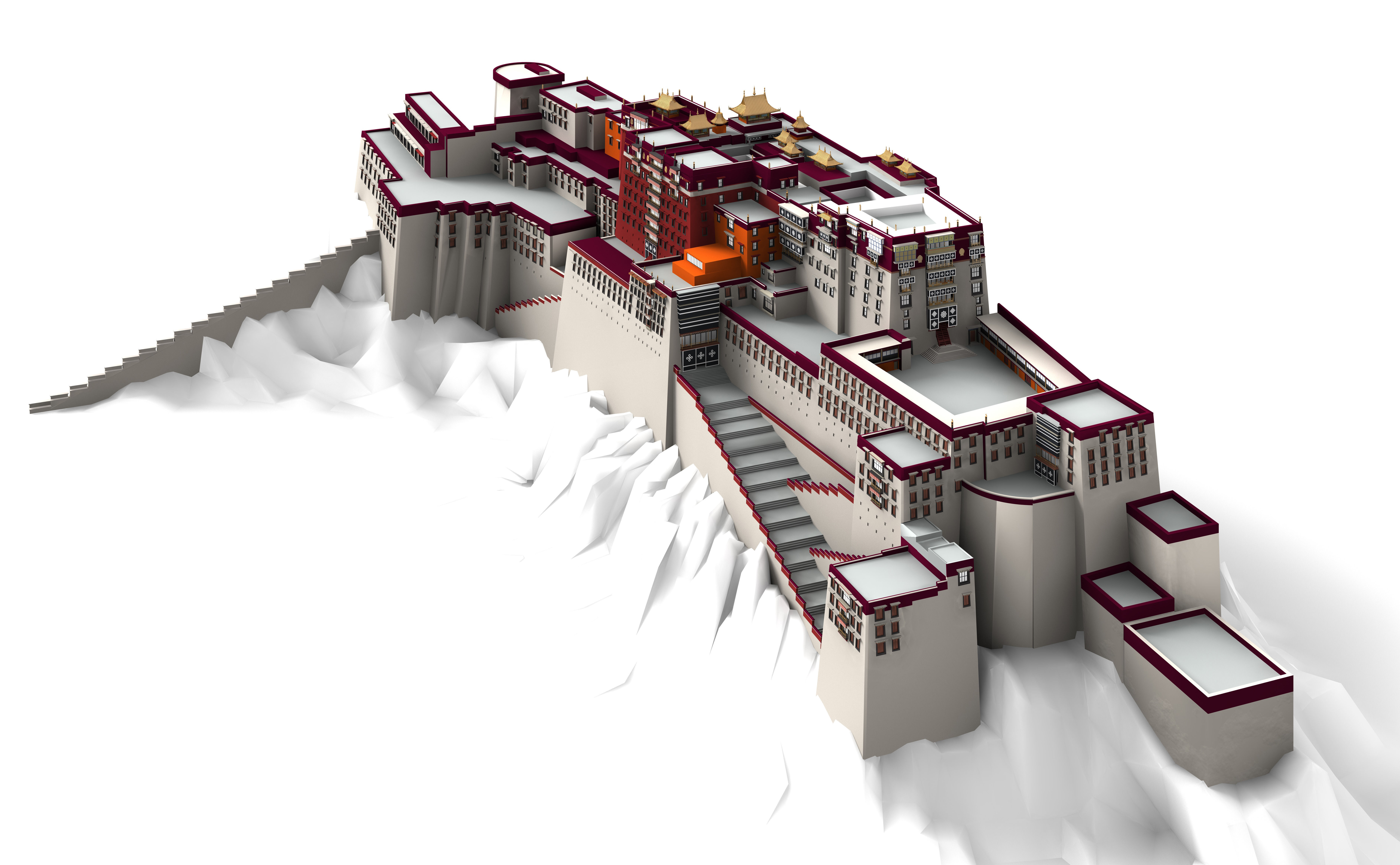 Potala Palace Lahsa 3D model_3