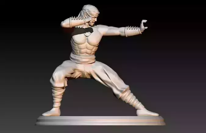 Liu Kang fight pose 3D print model