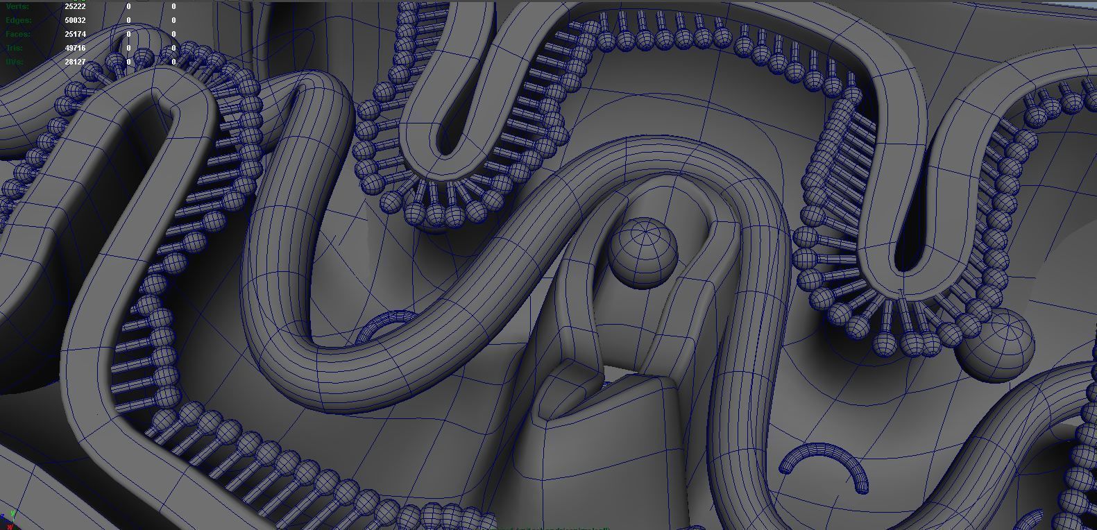 mitochondria cell 3D model_3