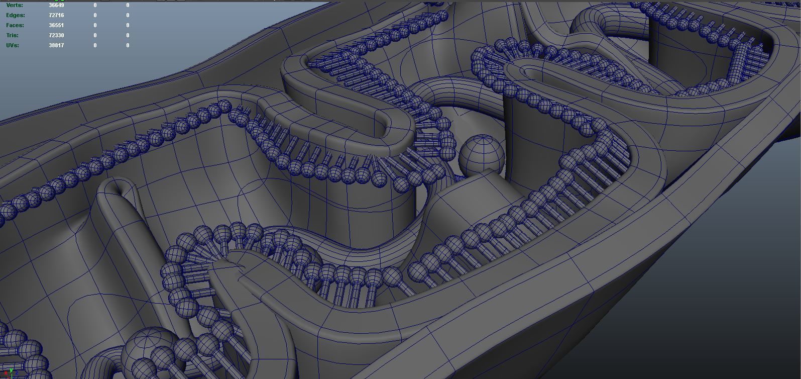 mitochondria cell 3D model_1