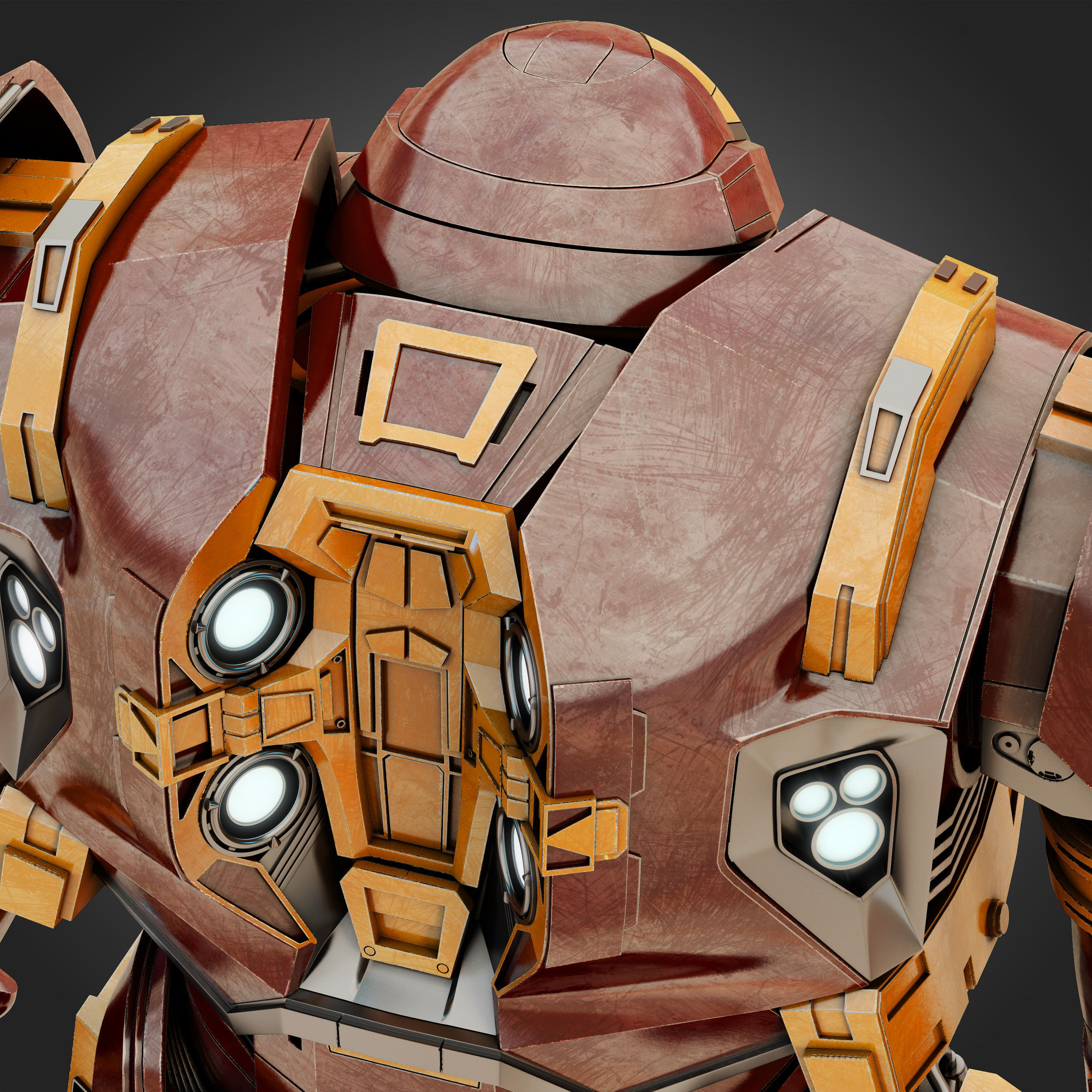 Hulkbuster - Avengers Age of Ultron RIGGED 3D model_11