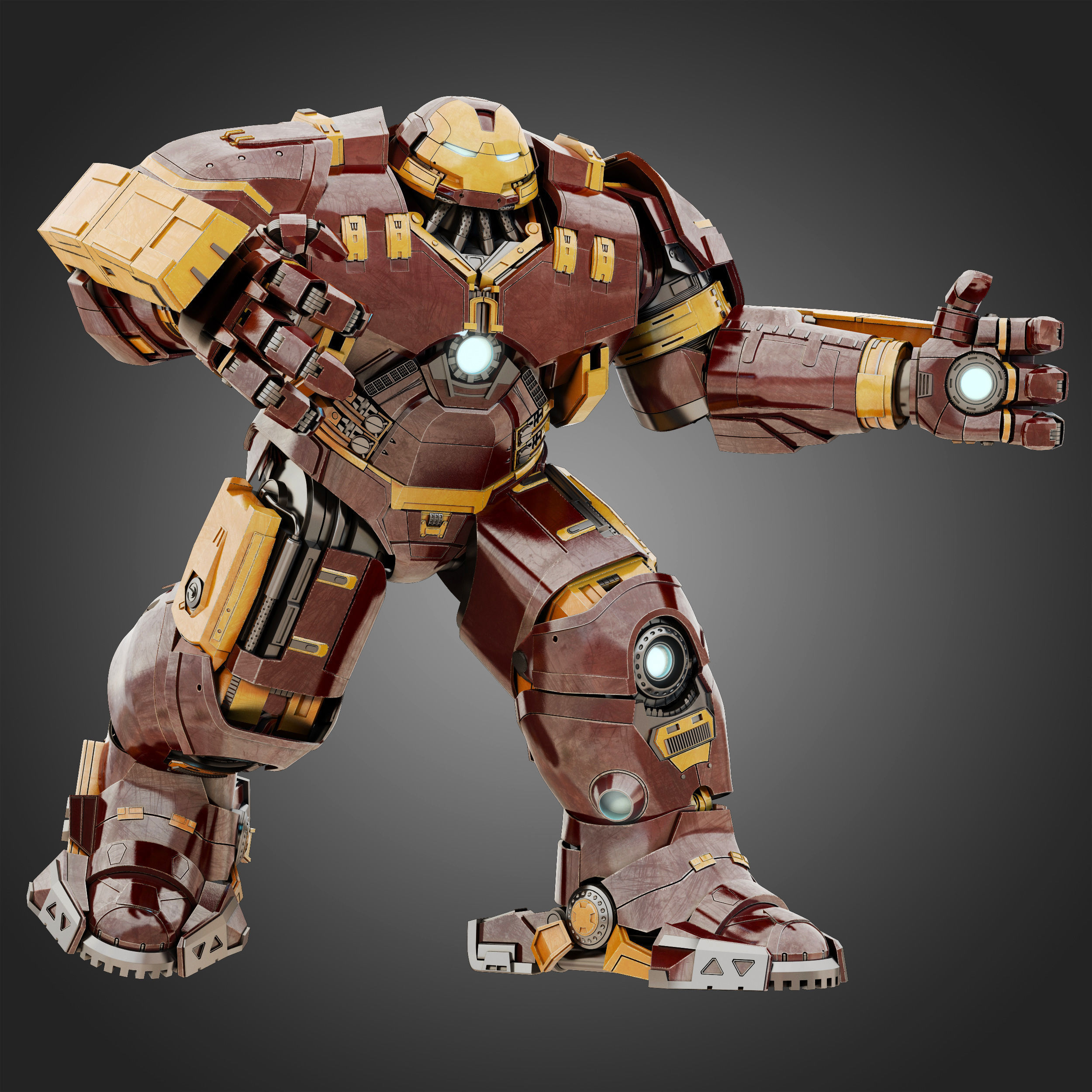 Hulkbuster - Avengers Age of Ultron RIGGED 3D model_2
