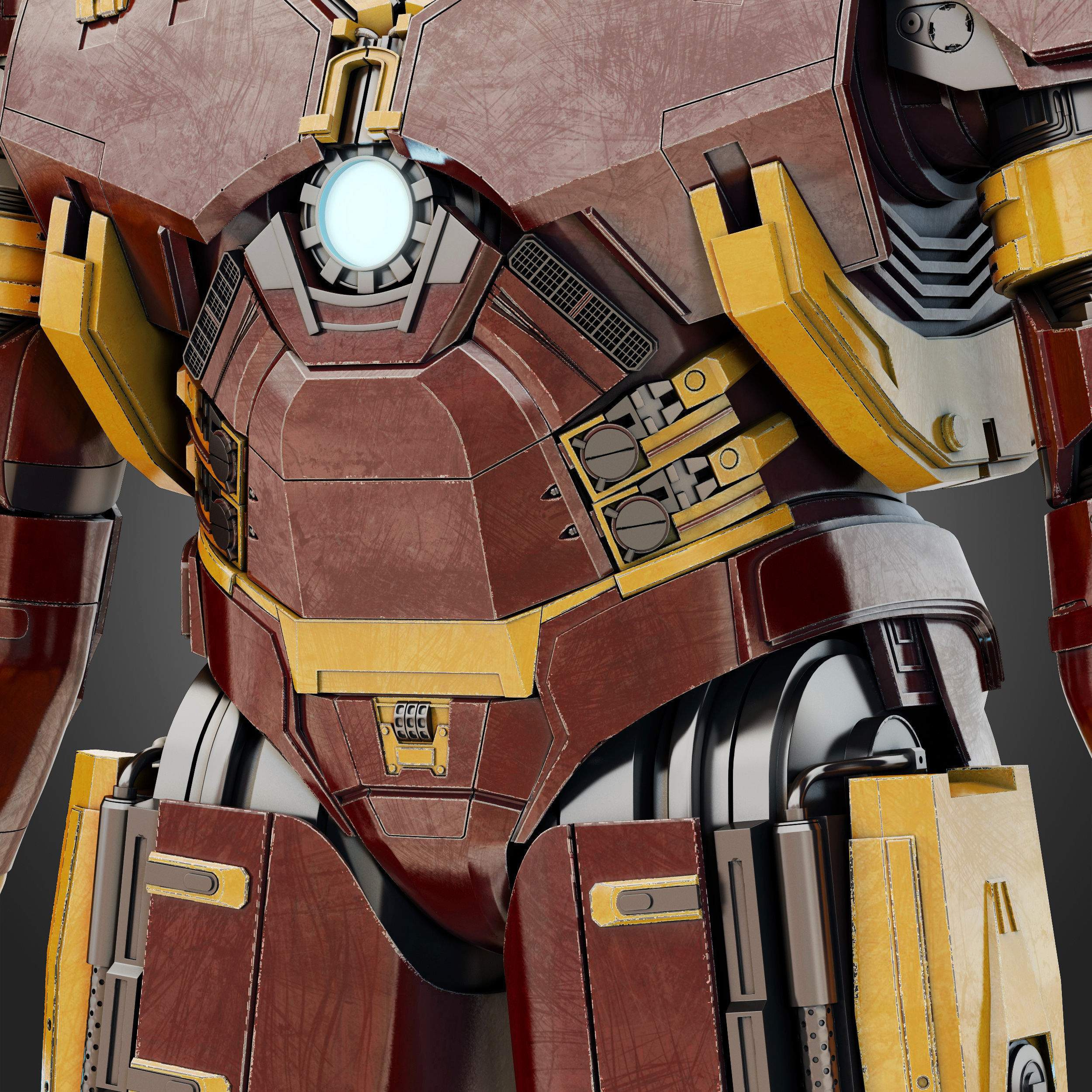 Hulkbuster - Avengers Age of Ultron RIGGED 3D model_9