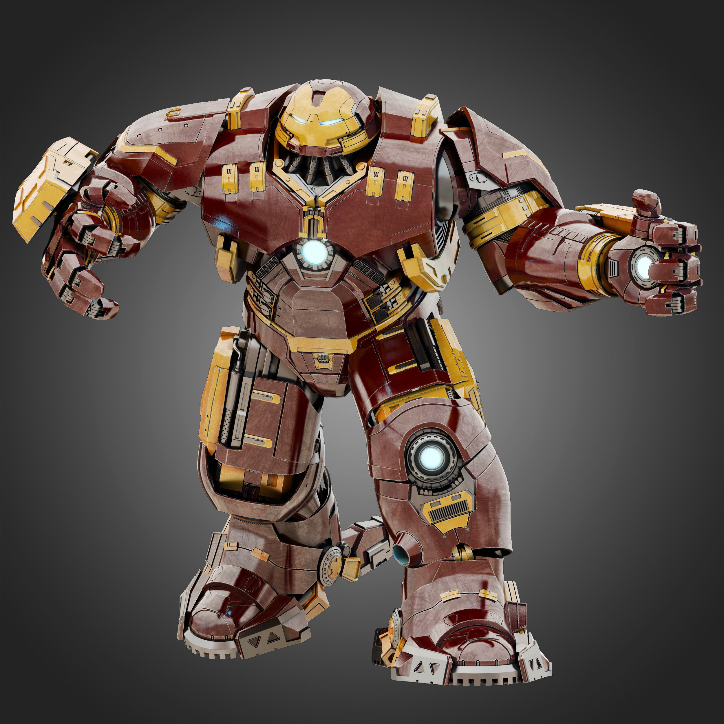 Hulkbuster - Avengers Age of Ultron RIGGED 3D model_3