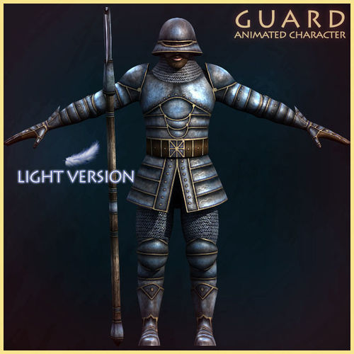 City Guard Light Version Low-poly 3D model