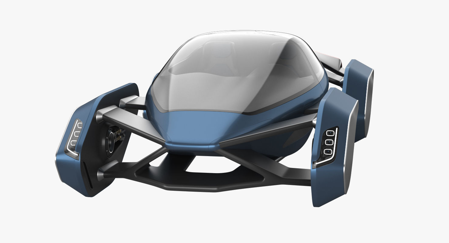 Hover car concept 3 3D model_2