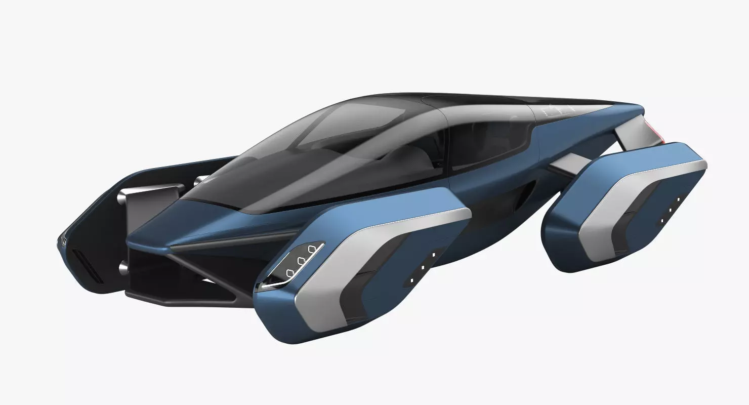 Hover car concept 3 3D model_0