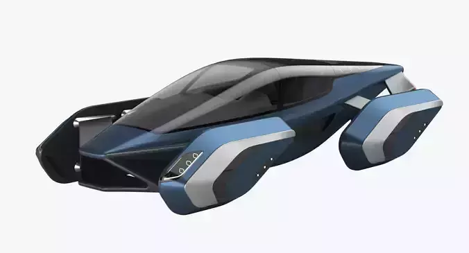Hover car concept 3 3D model