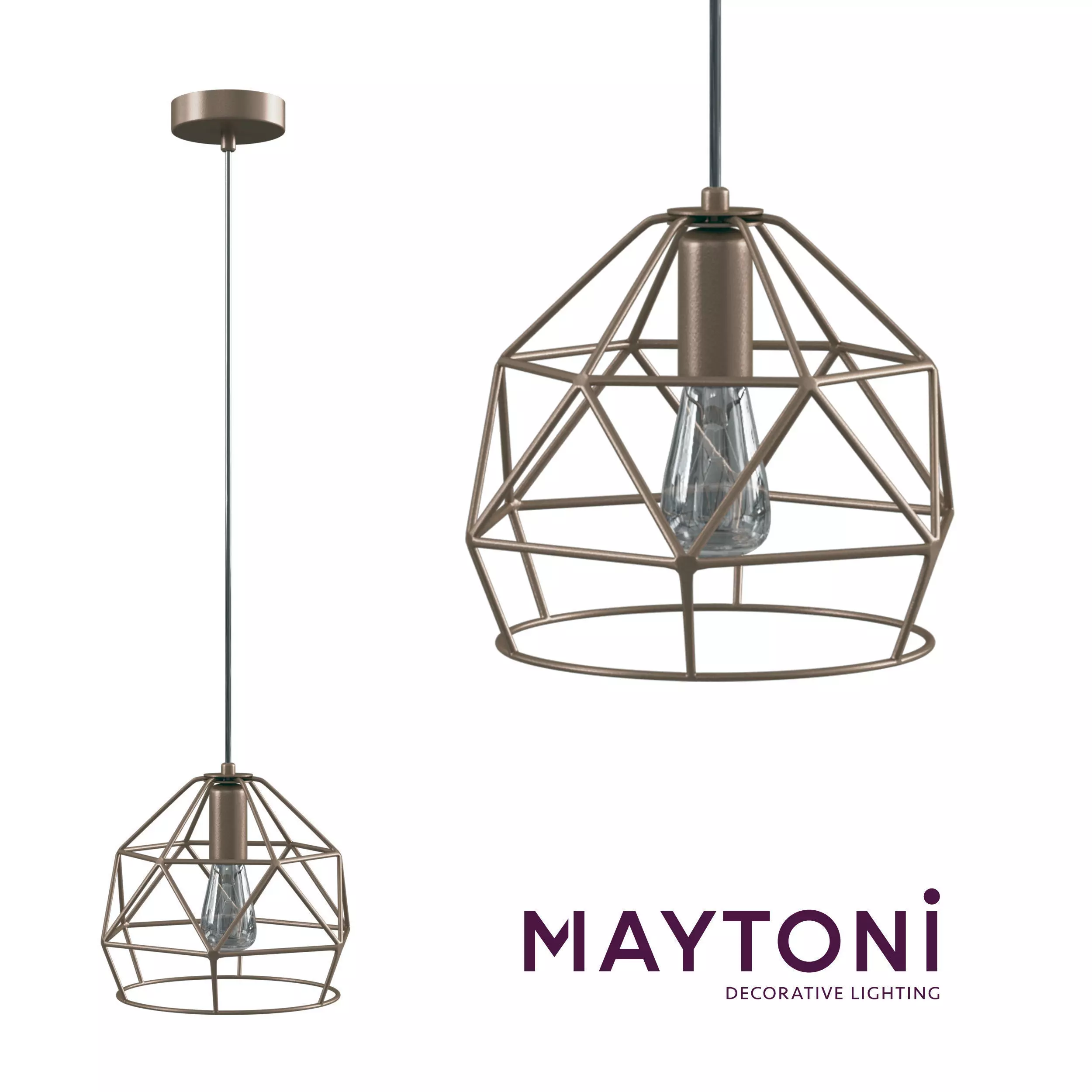 Pendant Soprano T432-PL-01-G Maytoni Loft Free 3D model_0