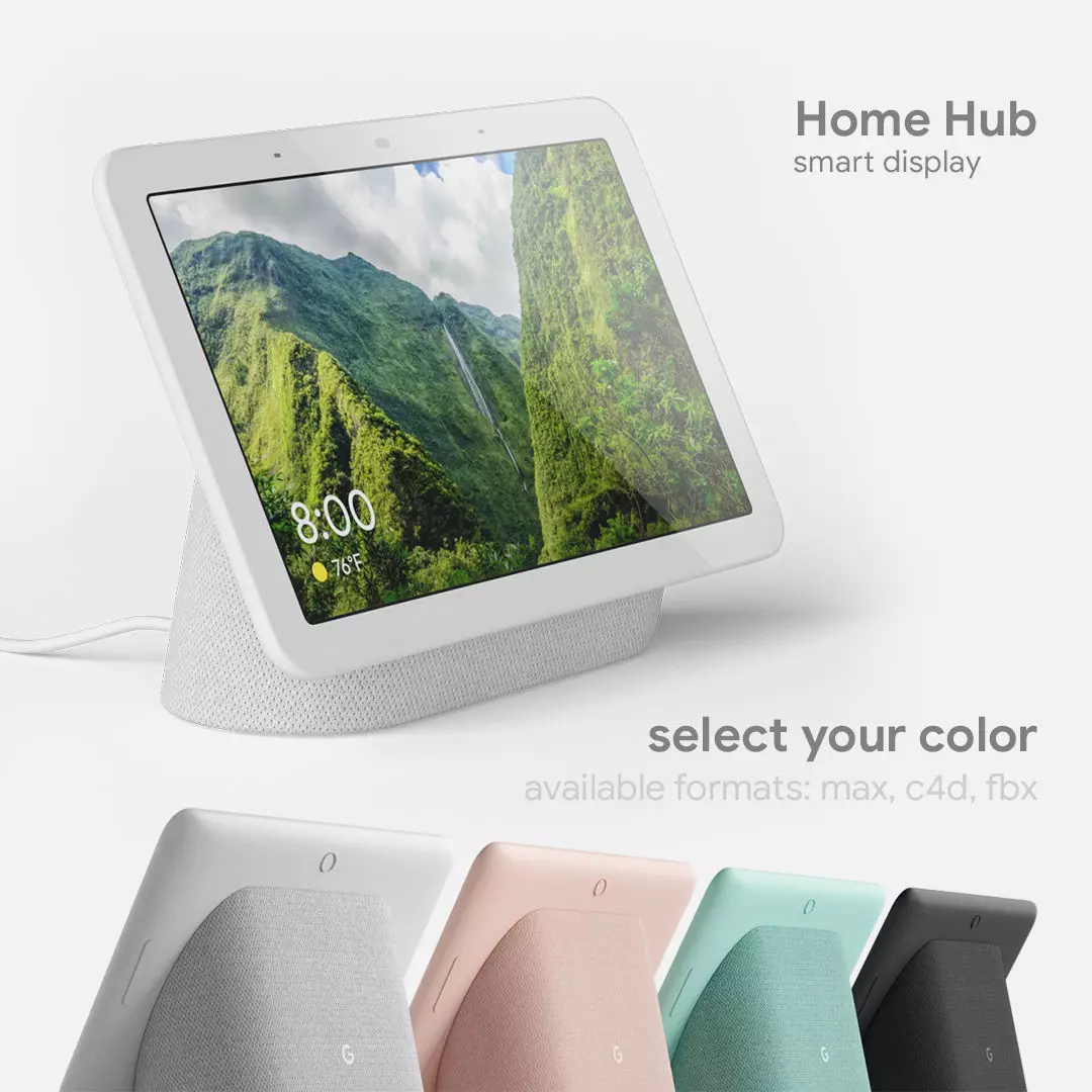Google Home Hub Smart Display 3D model_0