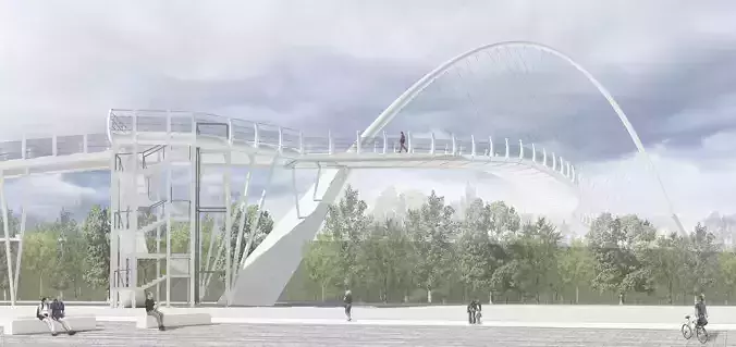 arch bridge 3d modell v2