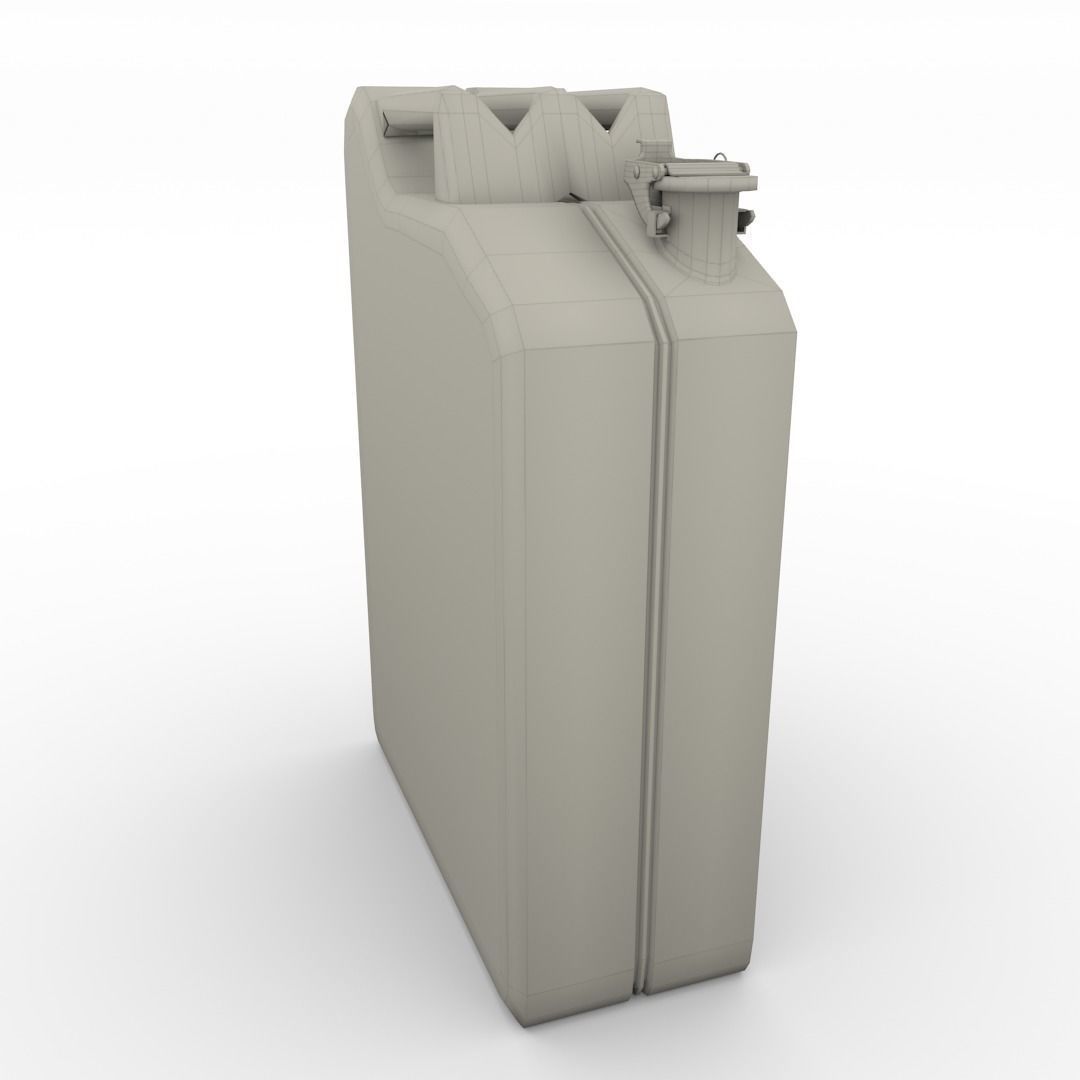 Jerry Can Low Poly 3 Worn PBR Low-poly 3D model_9