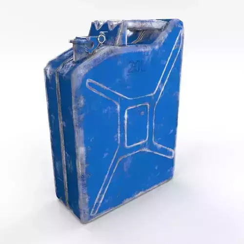 Jerry Can Low Poly 3 Worn PBR
