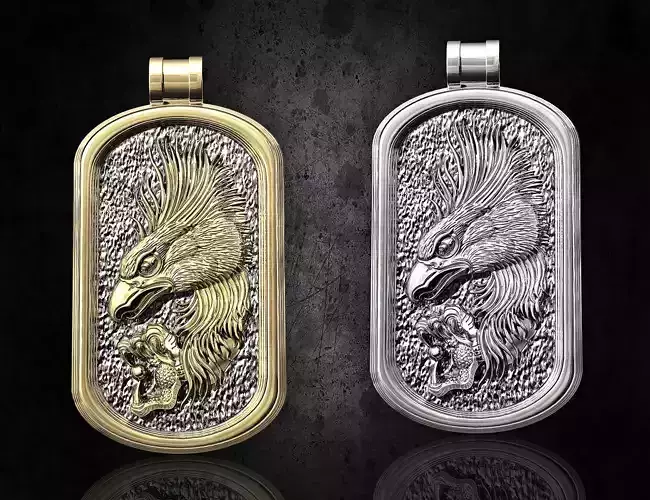 Eagle pendant-Eagle with pearl 