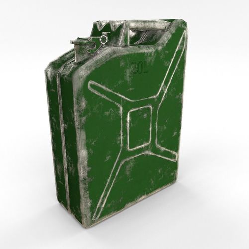 Jerry Can Low Poly Worn PBR Low-poly 3D model