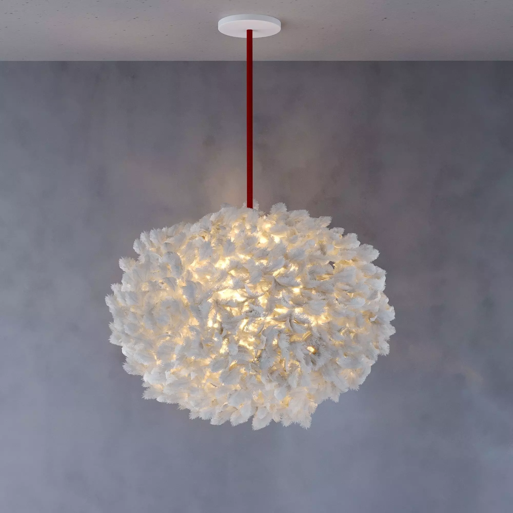 Feather Lamp 3D model_0