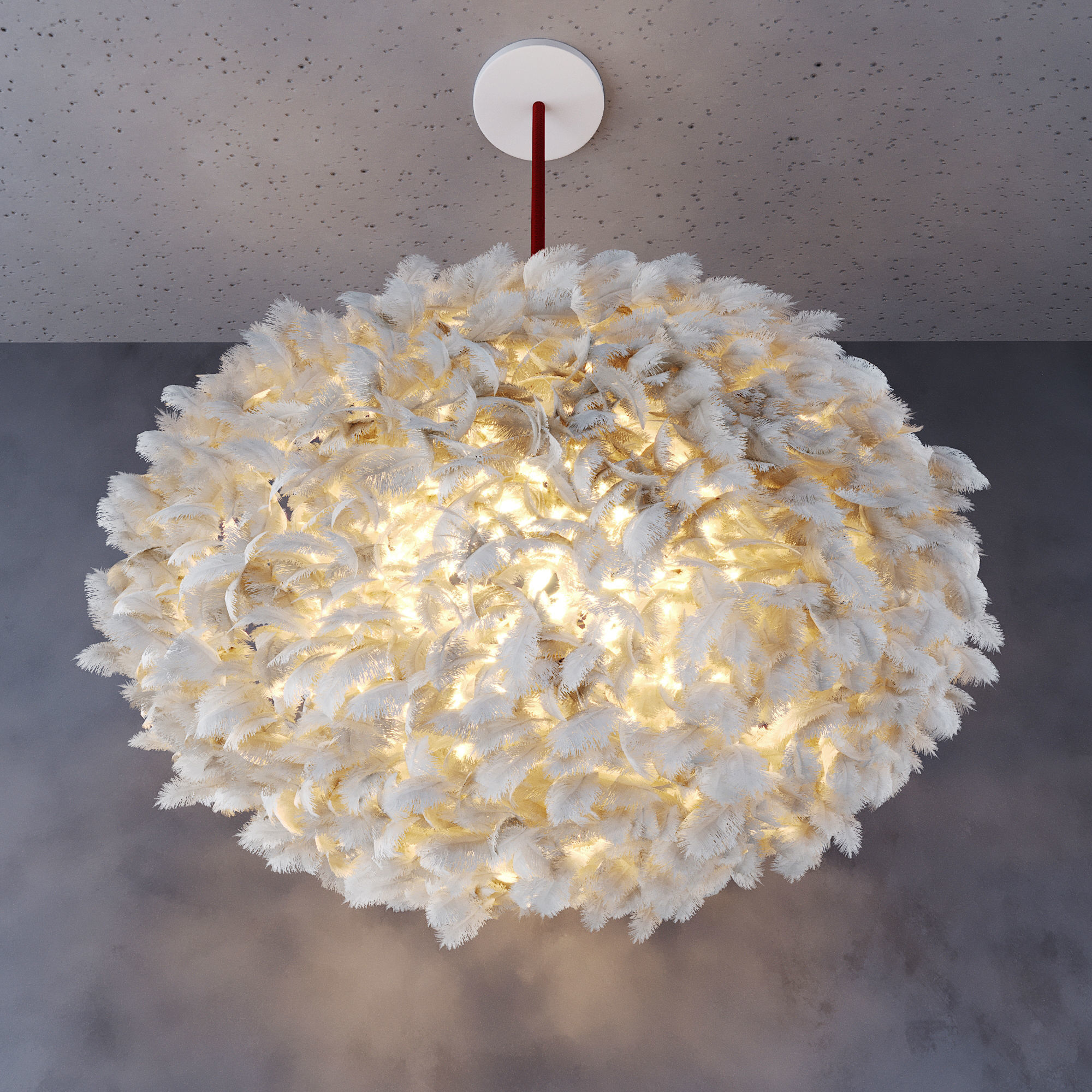 Feather Lamp 3D model_1