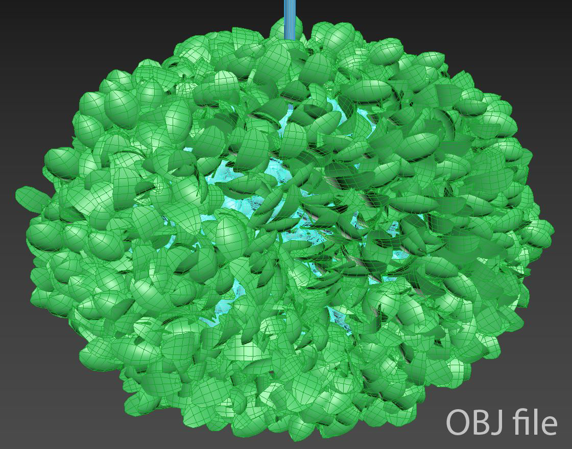 Feather Lamp 3D model_7