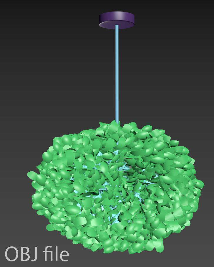 Feather Lamp 3D model_6