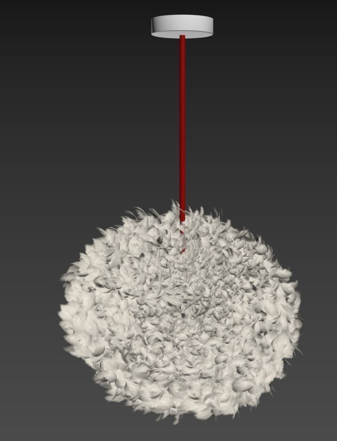 Feather Lamp 3D model_5