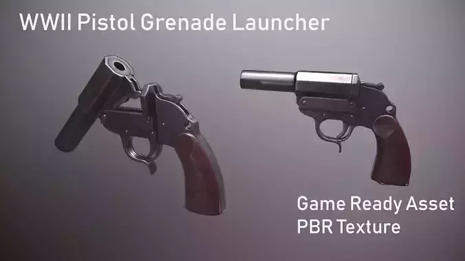 WWII Grenade Launcher Low-poly 3D model