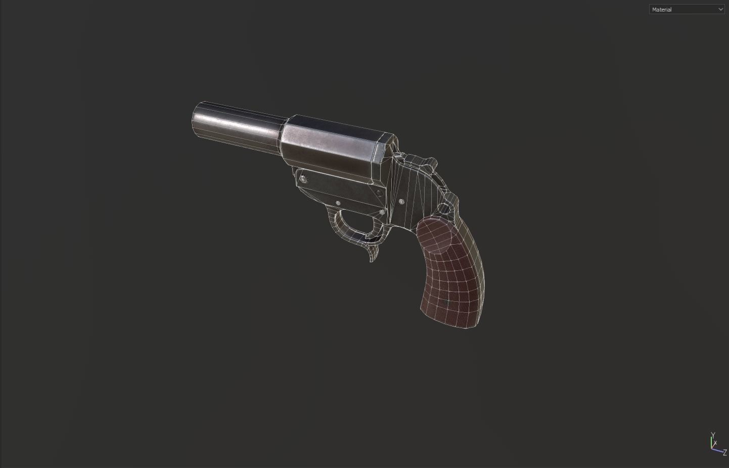 WWII Grenade Launcher Low-poly 3D model_12