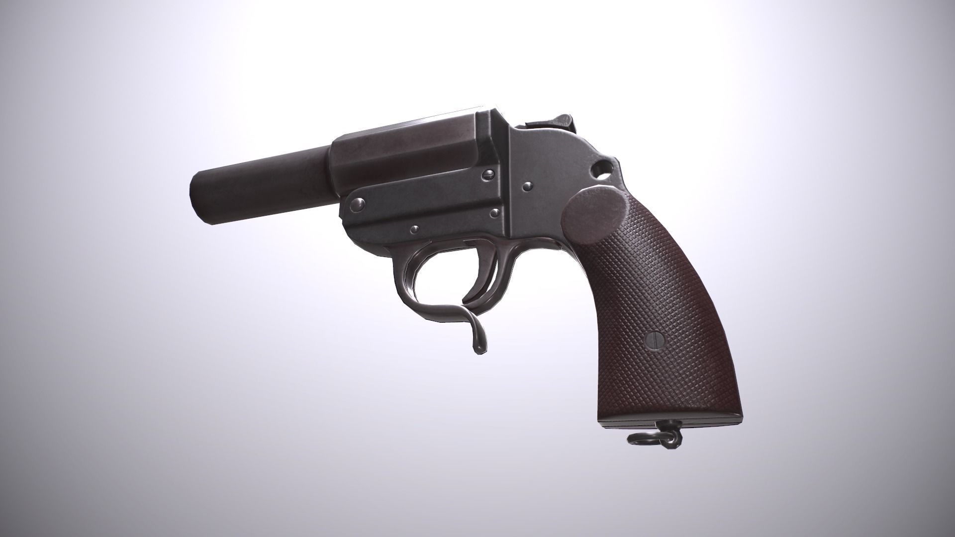 WWII Grenade Launcher Low-poly 3D model_8