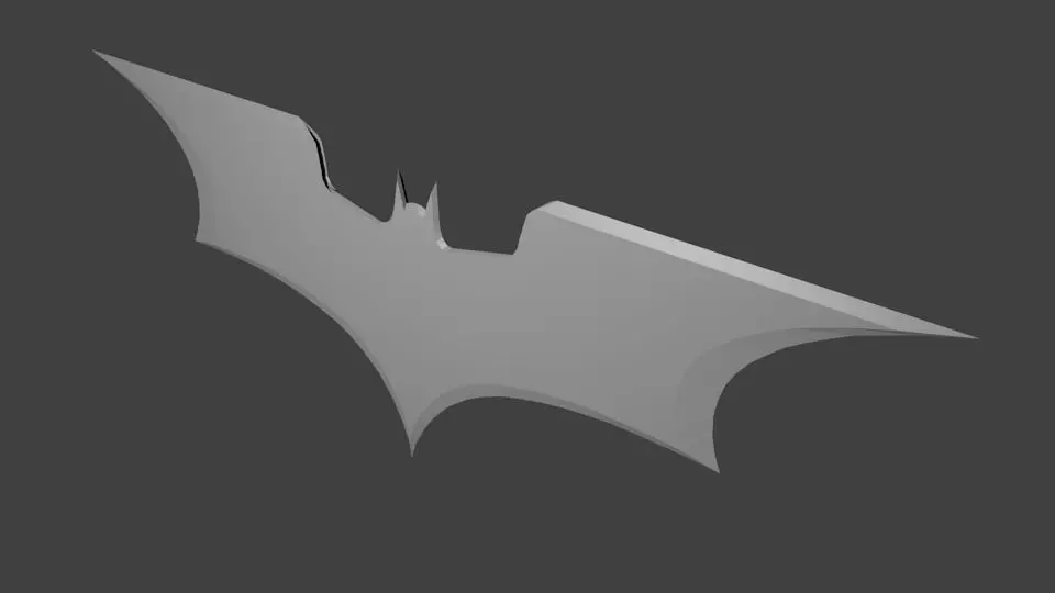 Batarang batman logo Free low-poly 3D model