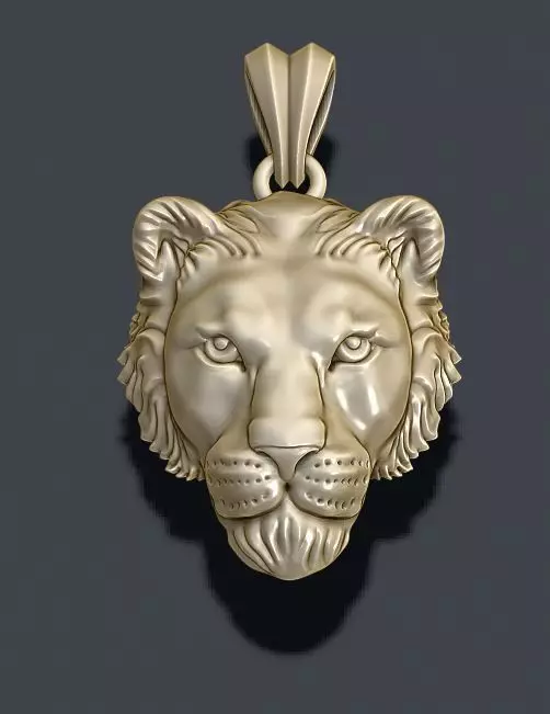 Lioness pendant 3D print model_0
