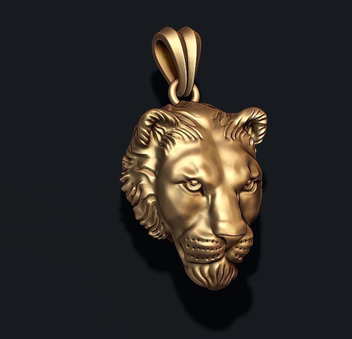 Lioness pendant 3D print model_2