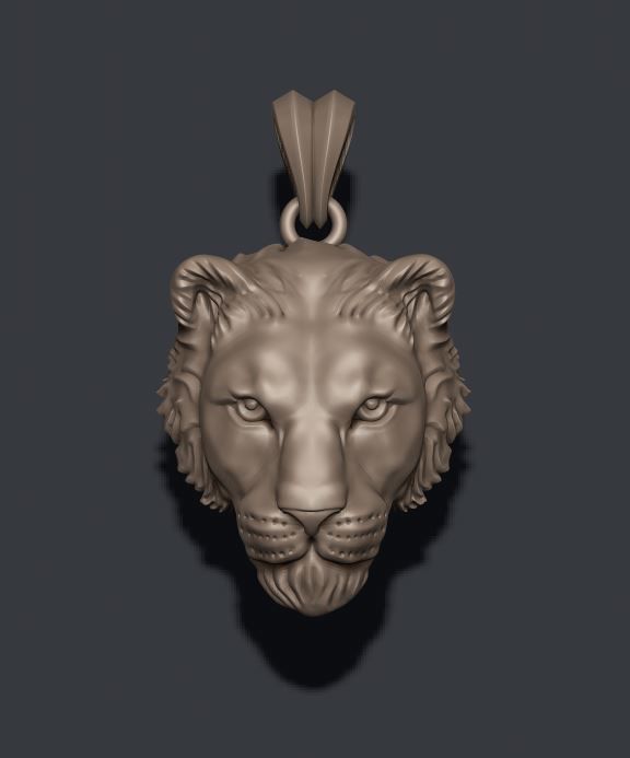 Lioness pendant 3D print model_1