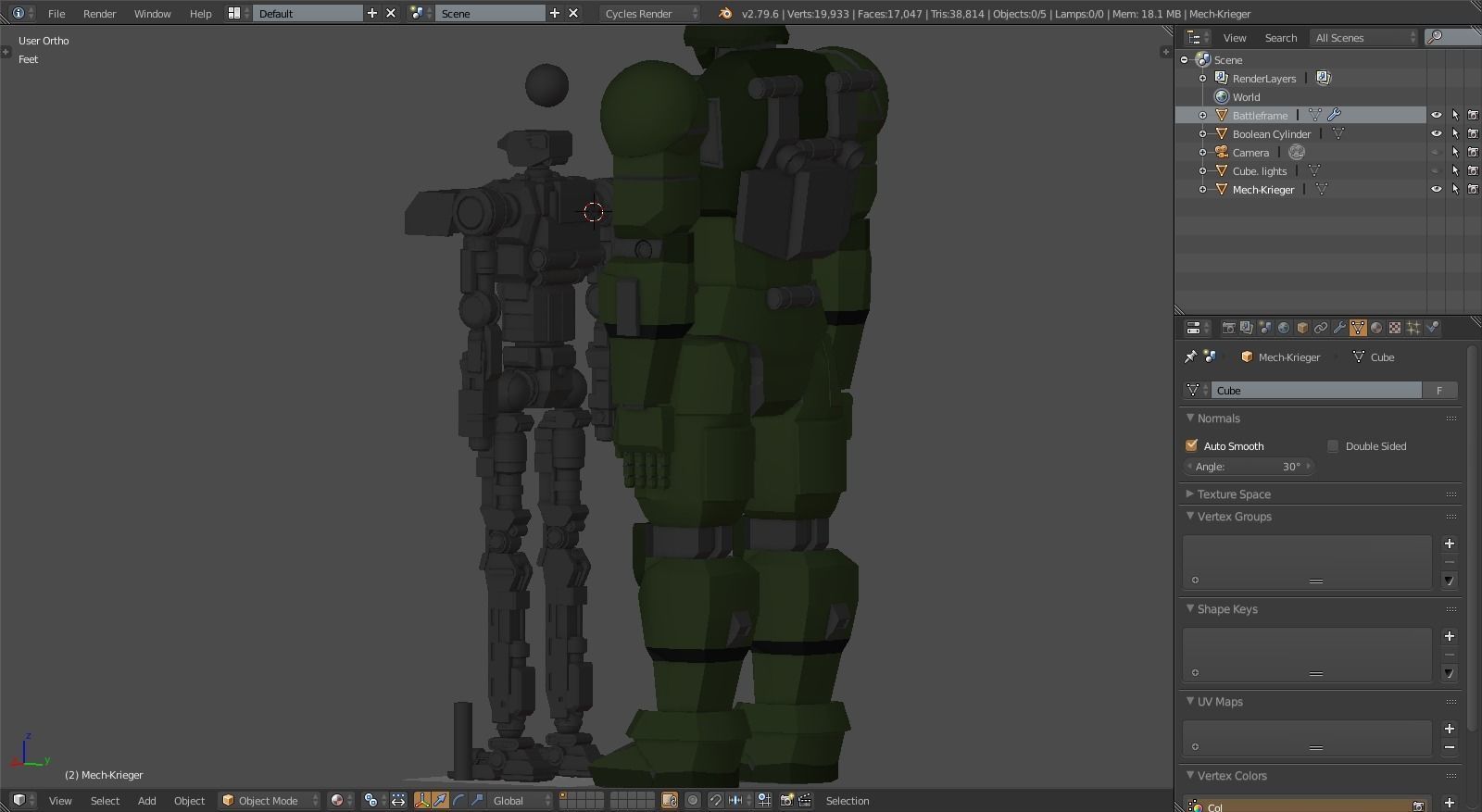 Battle Frame Mech- Inner-Base Frame Free low-poly 3D model_12