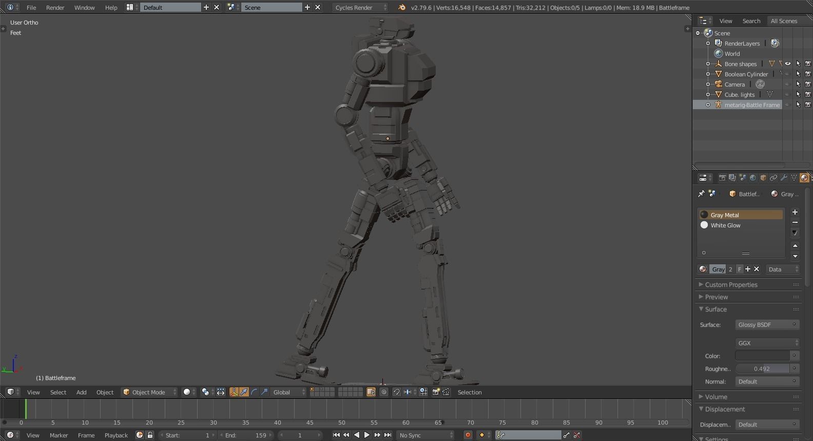 Battle Frame Mech- Inner-Base Frame Free low-poly 3D model_10